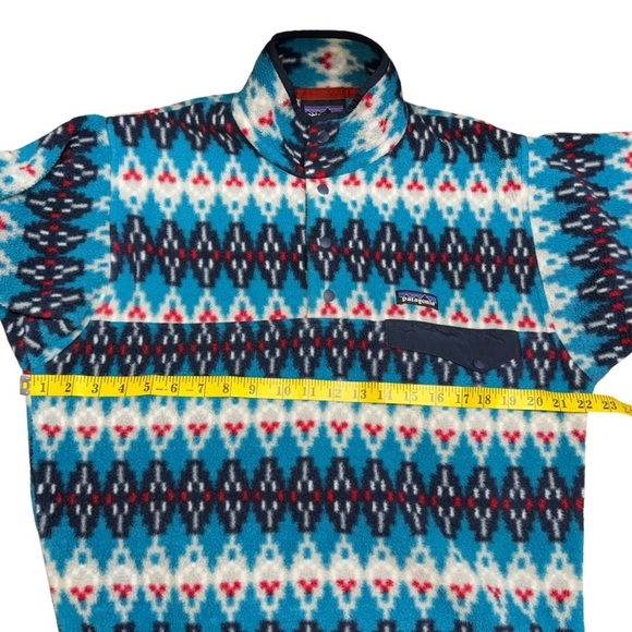 Patagonia Synchilla Fleece Snap-T Pullover Forest Carpet Deep Sea Blue Small - Picture 11 of 15